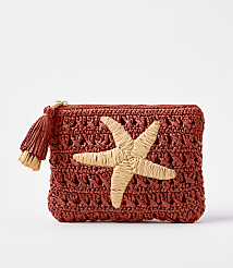 LOFT Beach Starfish Straw Pouch carousel Product Image 1