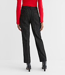 Petite Curvy Parker Straight Pants in Brushed Pinstripe carousel Product Image 2