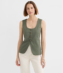 Twill Tie Back Vest Top carousel Product Image 1