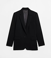 Petite LOFT Versa Crepe Drape Relaxed Blazer carousel Product Image 3