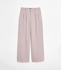 LOFT Versa Seasonless Stretch Double Pleat Wide Leg Pants in Stripe carousel Product Image 5