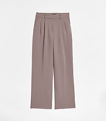 LOFT Versa Crepe Drape Pleated Relaxed Straight Pants carousel Product Image 5
