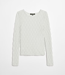 LOFT Versa Geo Lace Long Sleeve Top carousel Product Image 3