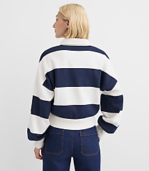 Petite Rugby Stripe Polo Top carousel Product Image 2