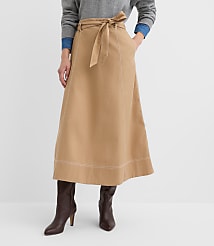 Petite Belted Midi Pocket Skirt carousel Product Image 2
