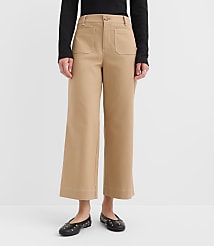 Tall Palmer Wide Leg Crop Pants in Contrast Stitch carousel Product Image 2