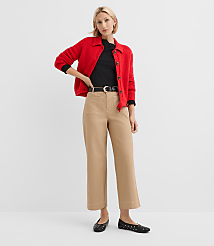 Tall Palmer Wide Leg Crop Pants in Contrast Stitch carousel Product Image 1