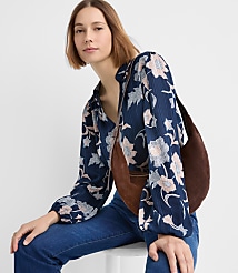 Floral Modern V-Neck Blouse carousel Product Image 2