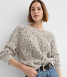 Marled Chunky Ribbed Sweater carousel Product Image 2