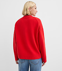 Petite Slouchy V-Neck Sweater carousel Product Image 3