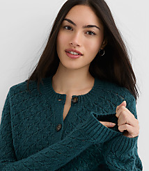 Shimmer Pointelle Cardigan carousel Product Image 1