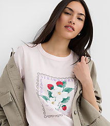 Strawberry Season Stamp Everyday Crew Tee carousel Product Image 1