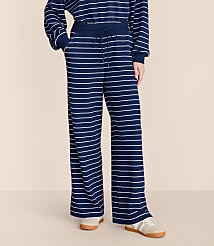 Petite Lou & Grey Striped Cozy Cotton Wide Leg Pants carousel Product Image 2