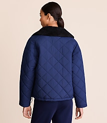 Petite Lou & Grey Sherpa Collared Quilted Puffer Jacket carousel Product Image 3