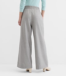 Tall Pleated Pull On Wide Leg Pants in Shimmer Herringbone carousel Product Image 3