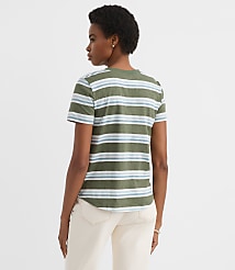 Striped Everyday V-Neck Tee carousel Product Image 2