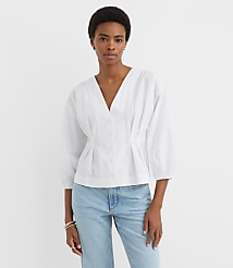 Poplin Cinched Back Shirt carousel Product Image 1