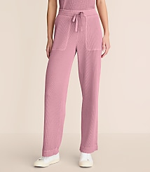 Lou & Grey Garment Dyed Waffle Wide Leg Pants carousel Product Image 2