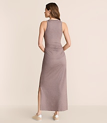 Lou & Grey Heathered Brushedsoft Ruched Tank Midi Dress carousel Product Image 2