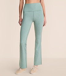 Lou & Grey Heathered Brushedsoft Foldover Flare Pants carousel Product Image 2