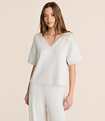 Lou & Grey Heathered Scubasoft Dolman V-Neck Tee carousel Product Image 3