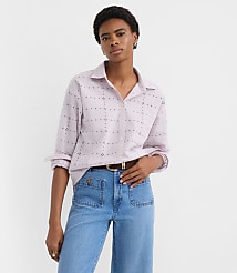 Eyelet Everyday Oversized Shirt carousel Product Image 1