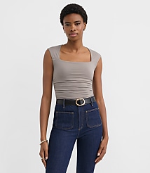 Ruched Square Neck Top carousel Product Image 1