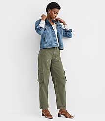 Cargo Barrel Pants in Twill carousel Product Image 2