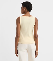 Lace Trim Perfect Ribbed Square Neck Tank Top carousel Product Image 3