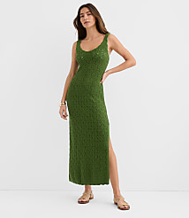 LOFT Beach Stitchy V-Neck Maxi Sweater Dress carousel Product Image 1