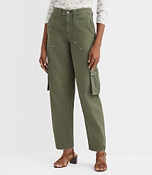 Cargo Barrel Pants in Twill carousel Product Image 3