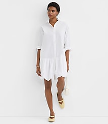 Poplin Bubble Hem Mini Pocket Shirtdress carousel Product Image 4