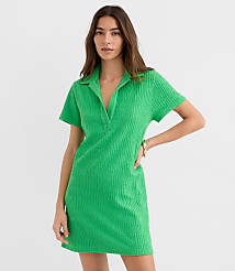 LOFT Beach Floral Stripe Terry Mini Dress carousel Product Image 2