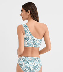 LOFT Beach Palm Ring One Shoulder Bikini Top carousel Product Image 3