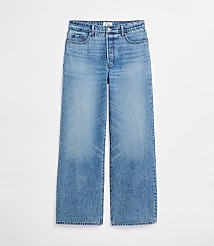 Rivete High Rise Wide Leg Jeans in Light Wash carousel Product Image 4