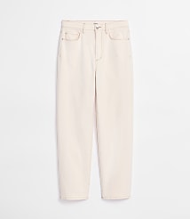 Rivete Curvy High Rise Straight Jeans in Ivory carousel Product Image 3