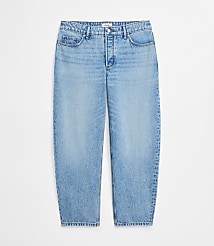 Rivete Curvy Mid Rise Barrel Jeans in Aura Wash carousel Product Image 3