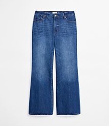 Rivete Mid Rise Loose Flare Jeans in Vintage Dark Wash carousel Product Image 4