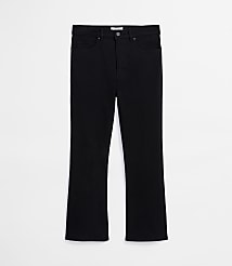 Rivete Curvy High Rise Kick Crop Jeans in Noir Wash carousel Product Image 3