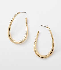 Modern Teardrop Hoop Earrings carousel Product Image 1