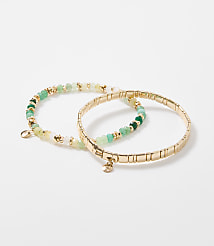 Beaded Chicklet Bracelet Set carousel Product Image 1