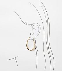 Modern Teardrop Hoop Earrings carousel Product Image 2