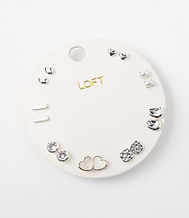 Mother Of Pearl Heart Stud Earring Set carousel Product Image 1