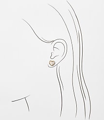 Mother Of Pearl Heart Stud Earring Set carousel Product Image 2