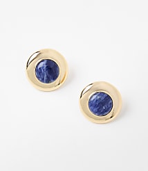Marbleized Circle Stud Earrings carousel Product Image 1