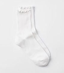 Ruffle Ribbed Crew Socks carousel Product Image 1