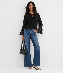 Pintucked Bow Blouse carousel Product Image 2