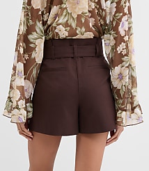 Round Buckle Belted Shorts carousel Product Image 3