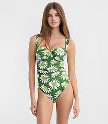 LOFT Beach Floral Ruched Underwire One Piece Swimsuit carousel Product Image 2