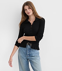 Smocked Ruffle Cardigan Top carousel Product Image 1